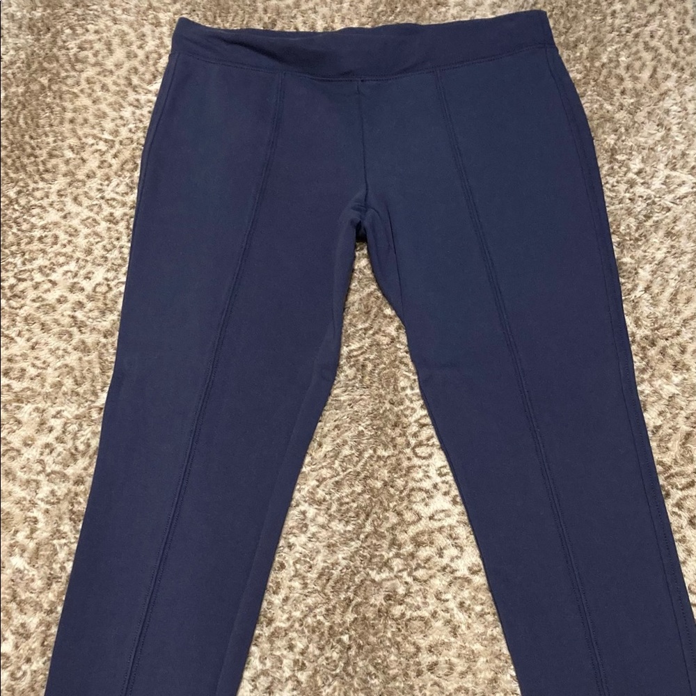 Navy blue straight leg pencil pants